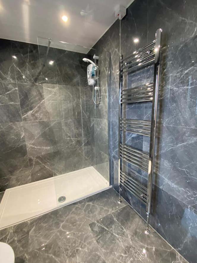 Bathroom shower installation